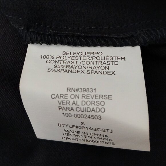 NWT Takara Tunic Top S Black Sheer 3/4 Sleeve Roll Tab Cuffs Hi Low - Picture 9 of 10